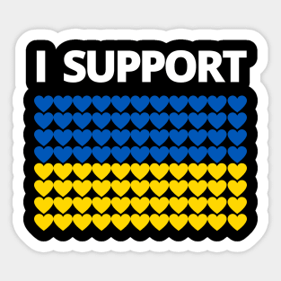 I Support Ukraine Sticker